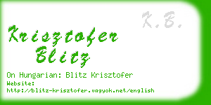 krisztofer blitz business card